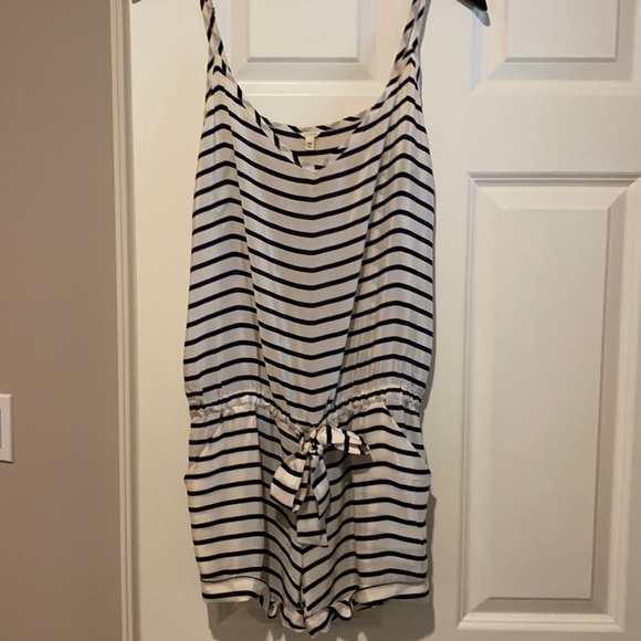 J.Crew Striped Silk Romper - Picture 2 of 5